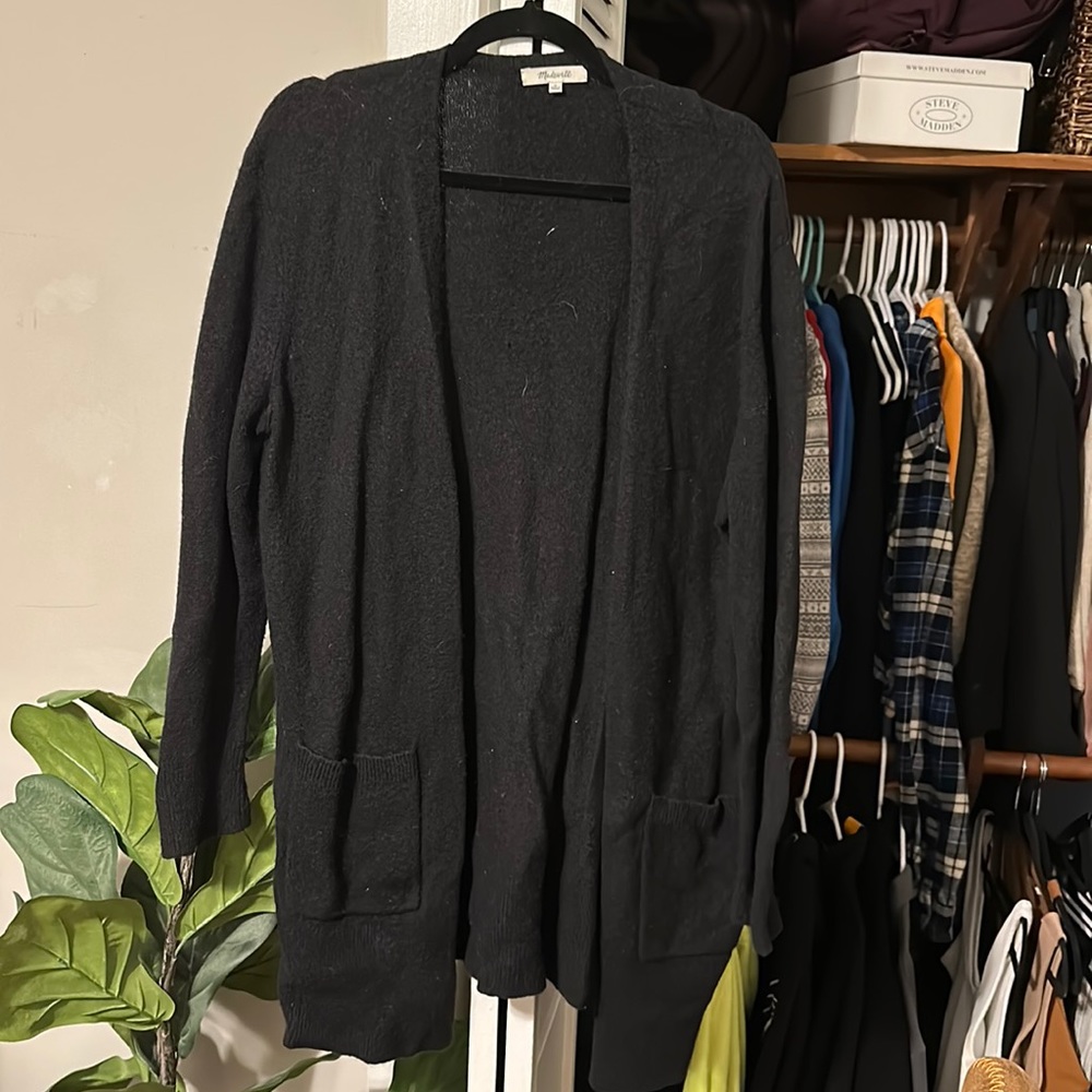 Black Madewell Kent Cardigan Sweater size Medium!